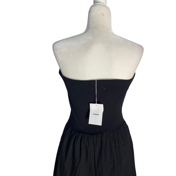 XiRENA Finnian Dress NWT Strapless Maxi Dress Poplin Skirt Black - Picture 8 of 14